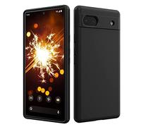 YiKaDa - Funda Compatible con Google Pixel 6a, Cáscara Suave de Silicona TPU Líquida - Negro