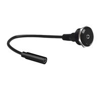 YiKaiEn Adaptador de audio TRS hembra a hembra de 3,5 mm, conector jack estéreo de montaje en panel roscado, cable corto para toma de auriculares y extensiones de puerto de audio, 20 cm