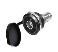 YiKaiEn Adaptador de fijación roscado BNC de 50 ohmios, Montaje en Panel Hembra a Hembra con Cubierta Impermeable, Adaptador coaxial de Video SDI Chapado en Oro, chasis Resistente para Sistemas de