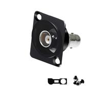 YiKaiEn Conector BNC tipo D de montaje en panel con cubierta impermeable, adaptador coaxial de video SDI hembra a hembra, chasis resistente para sistemas de comunicación y vigilancia personalizados
