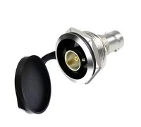 YiKaiEn Conector de montaje en panel BNC chapado en oro de 75 ohmios, adaptador coaxial hembra a hembra compatible con SDI con cubierta impermeable, fijación roscada para sistemas de comunicación y