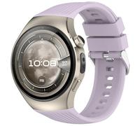 Yikamosi 18MM liberación rápida Silicona Suave Cierre de acero inoxidable Correas de Repuesto para Mujer y Hombre Compatible con Huawei Watch 5 42MM,Morado