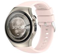 Yikamosi 18MM liberación rápida Silicona Suave Cierre de acero inoxidable Correas de Repuesto para Mujer y Hombre Compatible con Huawei Watch 5 42MM,Rosado