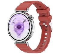 Yikamosi 18MM liberación rápida Silicona Suave Cierre de acero inoxidable Correas de Repuesto para Mujer y Hombre Compatible con HuaWei Watch GT6 41MM/GT5 Pro 42MM,Rojo