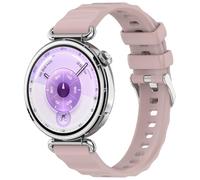 Yikamosi 18MM liberación rápida Silicona Suave Cierre de acero inoxidable Correas de Repuesto para Mujer y Hombre Compatible con HuaWei Watch GT6 41MM/GT5 Pro 42MM,Rosado