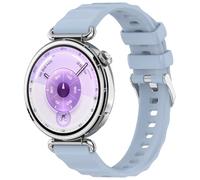 Yikamosi 18MM liberación rápida Silicona Suave Cierre de acero inoxidable Correas de Repuesto para Mujer y Hombre Compatible con HuaWei Watch GT6 41MM/GT5 Pro 42MM,Azul