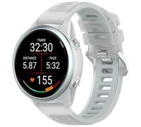 Yikamosi 20MM liberación rápida Silicona Suave Cierre de acero inoxidable Correas de Repuesto para Mujer y Hombre Compatible con Garmin Forerunner 570 42MM,Gris
