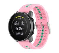 Yikamosi 22MM Dual Color liberación rápida Silicona Suave Cierre de acero inoxidable Correas de Repuesto para Mujer y Hombre Compatible con Suunto RUN/Race/Race S/9 Speak,Rosa/Menta
