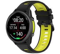 Yikamosi 22MM Dual Color liberación rápida Silicona Suave Cierre de acero inoxidable Correas de Repuesto para Mujer y Hombre Compatible con Garmin Forerunner 970,Negro/Verde