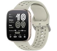 Yikamosi 22MM liberación rápida Silicona Suave Cierre de acero inoxidable Correas de Repuesto para Mujer y Hombre Compatible con Amazfit Bip 6(A2435),Gris