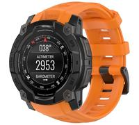 Yikamosi 22MM liberación rápida Silicona Suave Cierre de acero inoxidable Correas de Repuesto para Mujer y Hombre Compatible con Garmin Instinct 3 45MM,Naranja