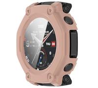 Yikamosi Carcasa con Protector de Pantalla Cobertura Completa HD Ultrafina Funda Protectora Compatible con Amazfit T-Rex 3 Pro 48MM,Rosado