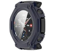 Yikamosi Carcasa con Protector de Pantalla Cobertura Completa HD Ultrafina Funda Protectora Compatible con Amazfit T-Rex 3 Pro 48MM,Azul Medianoche