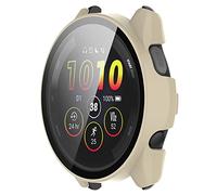Yikamosi Carcasa con Protector de Pantalla Compatible con Garmin Forerunner 265S,Cobertura Completa HD Ultrafina Funda Protectora para Forerunner 265S,Caqui