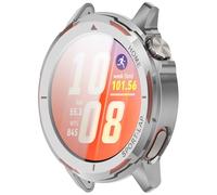 Yikamosi Carcasa Protectora Compatible con Huawei Watch GT Runner 2,Anti-rasguños Anti caída TPU Suave Carcasa de Parachoques Compatible con Huawei Watch GT Runner 2 Smartwatch,Plata