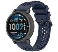 Yikamosi Compatible con Amazfit Active Max Correa para Mujer y Hombre,22MM liberación rápida Silicona Suave Cierre de acero inoxidable Correas de Repuesto para Active Max SmartWatch,Azul Medianoche