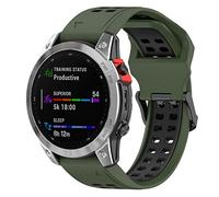 Yikamosi Compatible con Amazfit Falcon Correa para Mujer y Hombre,22MM liberación rápida Silicona Suave Cierre de Acero Inoxidable Correas de Repuesto para Amazfit Falcon,Verde Militar/Negro