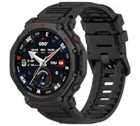 Yikamosi Compatible con Amazfit T-Rex 3 Pro Correa para Mujer y Hombre,liberación rápida Silicona Suave Cierre de TPU Correas de Repuesto para T-Rex 3 Pro Smartwatch,Negro