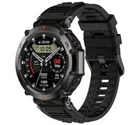 Yikamosi Compatible con Amazfit T-Rex Ultra Correa para Mujer y Hombre,liberación rápida Silicona Suave Cierre de TPU Correas de Repuestoo para Amazfit T-Rex Ultra A2142,Negro