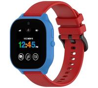 Yikamosi Compatible con Cosmo JrTrack 5 Correa para Mujer y Hombre,20MM liberación rápida Silicona Suave Cierre de acero inoxidable Correas de Repuesto para JrTrack 5 Children's SmartWatch,Rojo