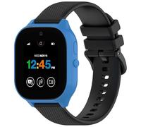 Yikamosi Compatible con Cosmo JrTrack 5 Correa para Mujer y Hombre,20MM liberación rápida Silicona Suave Cierre de acero inoxidable Correas de Repuesto para JrTrack 5 Children's SmartWatch,Negro