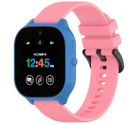 Yikamosi Compatible con Cosmo JrTrack 5 Correa para Mujer y Hombre,20MM liberación rápida Silicona Suave Cierre de acero inoxidable Correas de Repuesto para JrTrack 5 Children's SmartWatch,Rosa