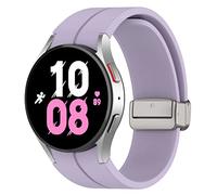Yikamosi Compatible con Galaxy Watch 6 Correa para Mujer y Hombre,liberación rápida Silicona Suave Cierre de Acero Inoxidable Correas de Repuesto para Samsung Galaxy Watch 6,Grande-Morado