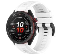 Yikamosi Compatible con Garmin Approach S70 Correa para Mujer y Hombre,liberación rápida Silicona Suave Cierre de Acero Inoxidable Correas de Repuesto para Garmin Approach S70 47MM,Blanco