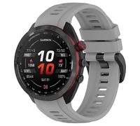 Yikamosi Compatible con Garmin Approach S70 Correa para Mujer y Hombre,liberación rápida Silicona Suave Cierre de acero inoxidable Correas de Repuesto para Garmin Approach S70 47MM,Gris