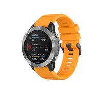 Yikamosi Compatible con Garmin Fenix 7 Correa,liberación rápida Silicona Suave Cierre de Acero Inoxidable Correas de Repuesto para Garmin Fenix 7/6/5/Fenix 5 Plus,Amarillo