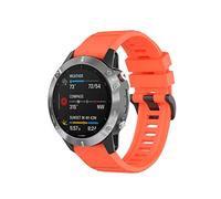 Yikamosi Compatible con Garmin Fenix 7 Correa,liberación rápida Silicona Suave Cierre de Acero Inoxidable Correas de Repuesto para Garmin Fenix 7/6/5/Fenix 5 Plus,Rojo Coral