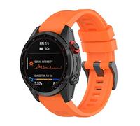 Yikamosi Compatible con Garmin Fenix 7X Correa,26MM liberación rápida Silicona Suave Cierre de Acero Inoxidable Correas de Repuesto para Garmin Fenix 7X/TACTIX 7,Naranja