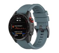 Yikamosi Compatible con Garmin Fenix 7X Correa,26MM liberación rápida Silicona Suave Cierre de Acero Inoxidable Correas de Repuesto para Garmin Fenix 7X/TACTIX 7,Pizarra