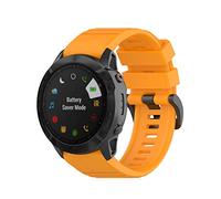 Yikamosi Compatible con Garmin Fenix 7X Correa,liberación rápida Silicona Suave Cierre de Acero Inoxidable Correas de Repuesto para Garmin Fenix 7X/6X/5X/Fenix 5X Plus,Amarillo