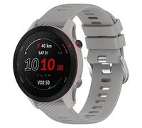 Yikamosi Compatible con Garmin Forerunner 255 Correa,22MM liberación rápida Silicona Suave Cierre de Acero Inoxidable Correas de Repuesto para Garmin Forerunner 255/Venu 2,Gris