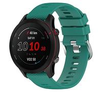 Yikamosi Compatible con Garmin Forerunner 255 Correa,22MM liberación rápida Silicona Suave Cierre de Acero Inoxidable Correas de Repuesto para Garmin Forerunner 255/Venu 2,Verde Oscuro