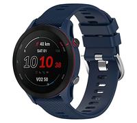 Yikamosi Compatible con Garmin Forerunner 255S Correa,18MM liberación rápida Silicona Suave Cierre de Acero Inoxidable Correas de Repuesto para Garmin Forerunner 255S/Venu 2S,Azul Medianoche