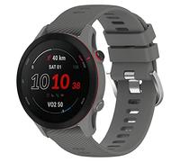 Yikamosi Compatible con Garmin Forerunner 255S Correa,18MM liberación rápida Silicona Suave Cierre de Acero Inoxidable Correas de Repuesto para Garmin Forerunner 255S/Venu 2S,Gris Oscuro