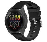 Yikamosi Compatible con Garmin Forerunner 265 Correa para Mujer y Hombre,liberación rápida Silicona Suave Cierre de Acero Inoxidable Correas de Repuesto para Garmin Forerunner 265,Negro