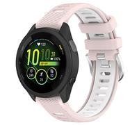 Yikamosi Compatible con Garmin Forerunner 265S Correa para Mujer y Hombre,Dual Color liberación rápida Silicona Suave Cierre de Acero Inoxidable Correas de Repuesto para Forerunner 265S,Rosa/Blanco