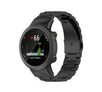 Yikamosi Compatible con Garmin Forerunner 45 Correa,liberación rápida Pulsera de Acero Inoxidable Pulsera de Repuesto para Garmin Forerunner 45/Forerunner 45 S/Swim 2,Negro