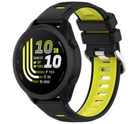Yikamosi Compatible con Garmin Forerunner 70 Correa para Mujer y Hombre,20MM Dual Color liberación rápida Silicona Suave Correas de Repuesto para Forerunner 70/170,Negro/Amarillo