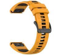 Yikamosi Compatible con Garmin Quatix 8 47MM Correa para Mujer y Hombre,22 MM Dual Color Silicona Suave Cierre de acero inoxidable Correas de Repuesto para Quatix 8 47MM,Naranja/Negro