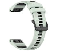 Yikamosi Compatible con Garmin Quatix 8 51MM Correa para Mujer y Hombre,26 MM Dual Color Silicona Suave Cierre de acero inoxidable Correas de Repuesto para Quatix 8 51MM,Verde Menta/Negro
