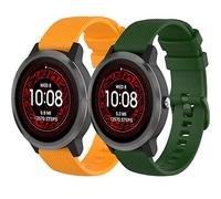 Yikamosi Compatible con Garmin Vivoactive 4 Correa,22MM liberación rápida Silicona Suave Cierre de Acero Inoxidable Correas de Repuesto para Vivoactive 4/Venu 2,Naranj Verde Ejército