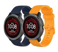 Yikamosi Compatible con Garmin Vivoactive 4 Correa,22MM liberación rápida Silicona Suave Cierre de Acero Inoxidable Correas de Repuesto para Vivoactive 4/Venu 2,Azul Medianoche+Naranja
