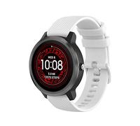Yikamosi Compatible con Garmin Vivoactive 4S Correa,18MM liberación rápida Silicona Suave Cierre de Acero Inoxidable Correas de Repuesto para Vivoactive 4S/Vivomove 3S,Blanco