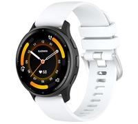 Yikamosi Compatible con Garmin vivoactive 5 Correa para Mujer y Hombre,20MM liberación rápida Silicona Suave Cierre de Acero Inoxidable Correas de Repuesto para Garmin vivoactive 5,Blanco