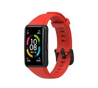 Yikamosi Compatible con Honor Band 6 Correa/Huawei Band 6 Correa,liberación rápida TPU Suave Cierre de Acero Inoxidable Correas de Repuesto para Honor Band 6/Huawei Band 6,Rojo