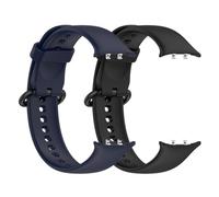Yikamosi Compatible con Honor Watch 5 Correa para Mujer y Hombre,Silicona Suave Cierre de acero inoxidable Correas de Repuesto Compatible con Honor Watch 5,Azul Medianoche+Negro